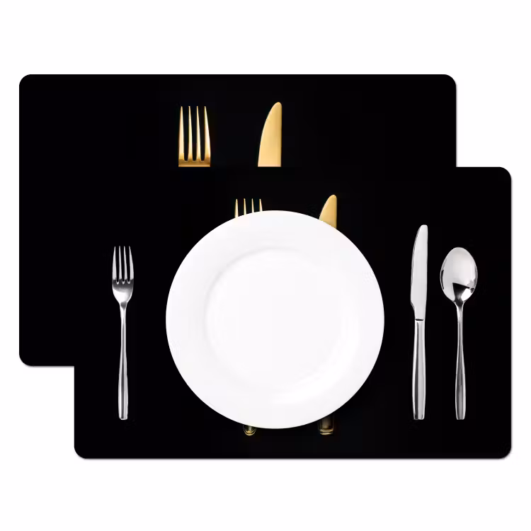 Set de table - Couverts - Or - Couteau - Fourchette — 2