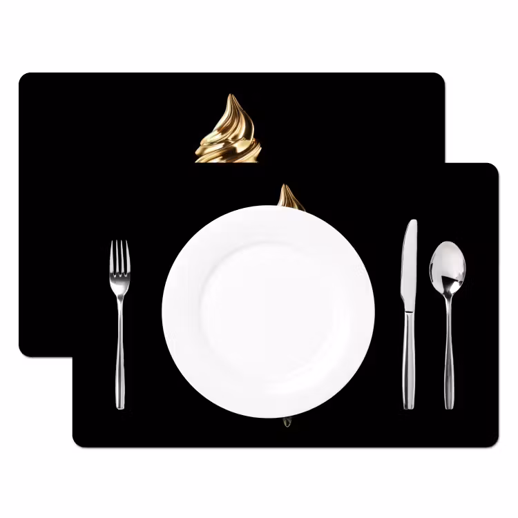 Set de table - Glace - Or - Noir - Alimentation — 2