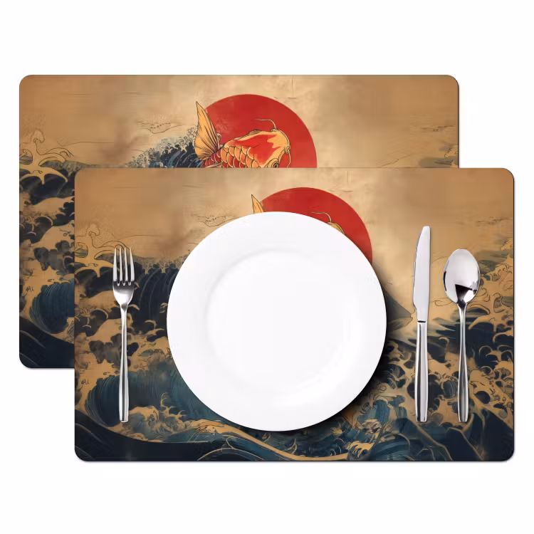 Set de table - Koi - Mer - Vagues - Soleil — 2