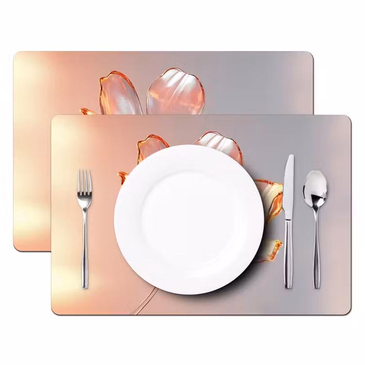 Set de table - Lunettes - Fleur - Rose — 2