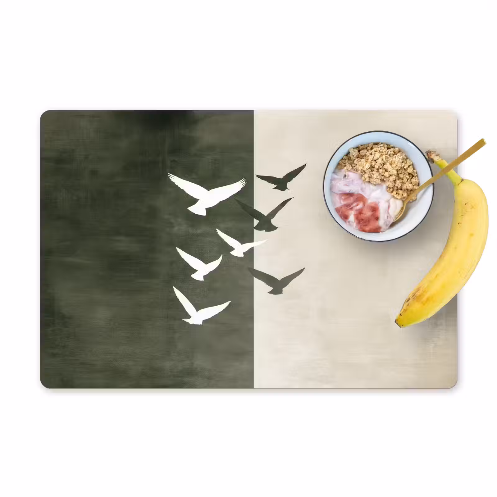 Set de table - Japandi - Oiseau - Vert — 1