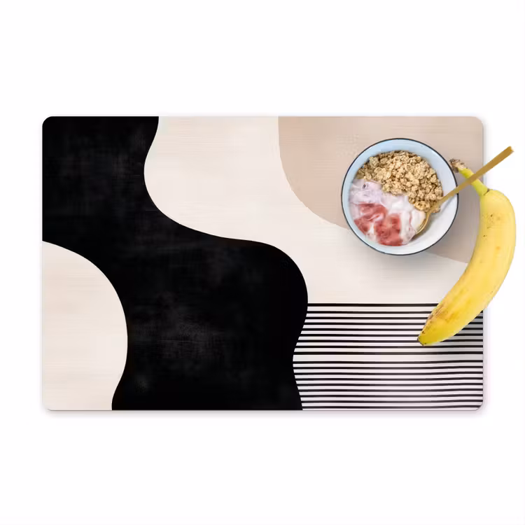 Set de table - Abstrait - Japandi - Beige - Moderne — 1