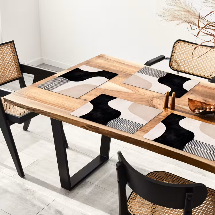 Set de table - Abstrait - Japandi - Beige - Moderne — 3