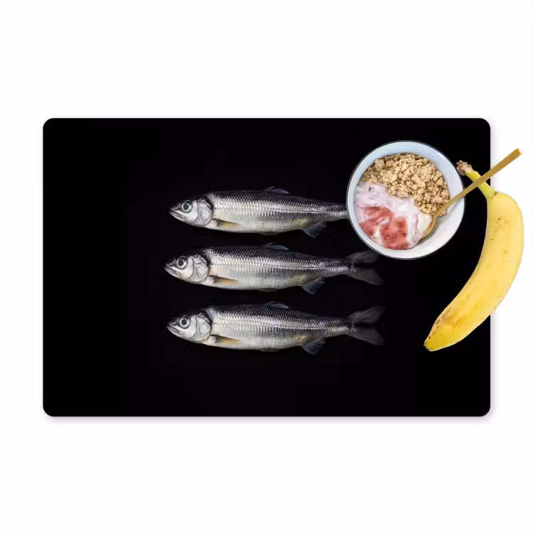 Set de table - Hareng - Poisson - Noir — 1