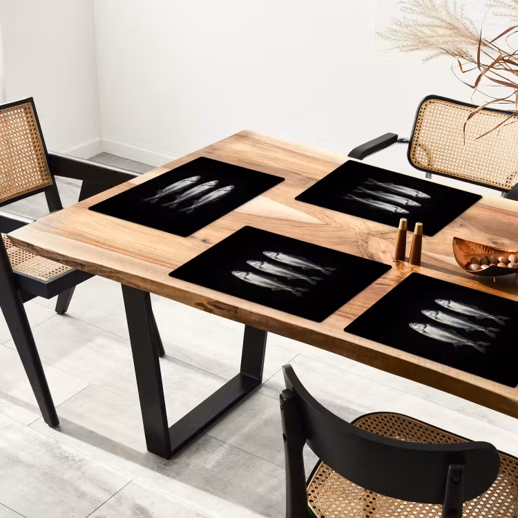 Set de table - Hareng - Poisson - Noir — 3