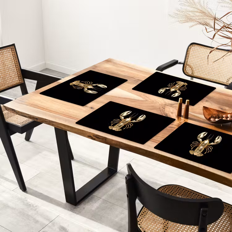 Set de table - Homard - Or - Texture - Noir — 3