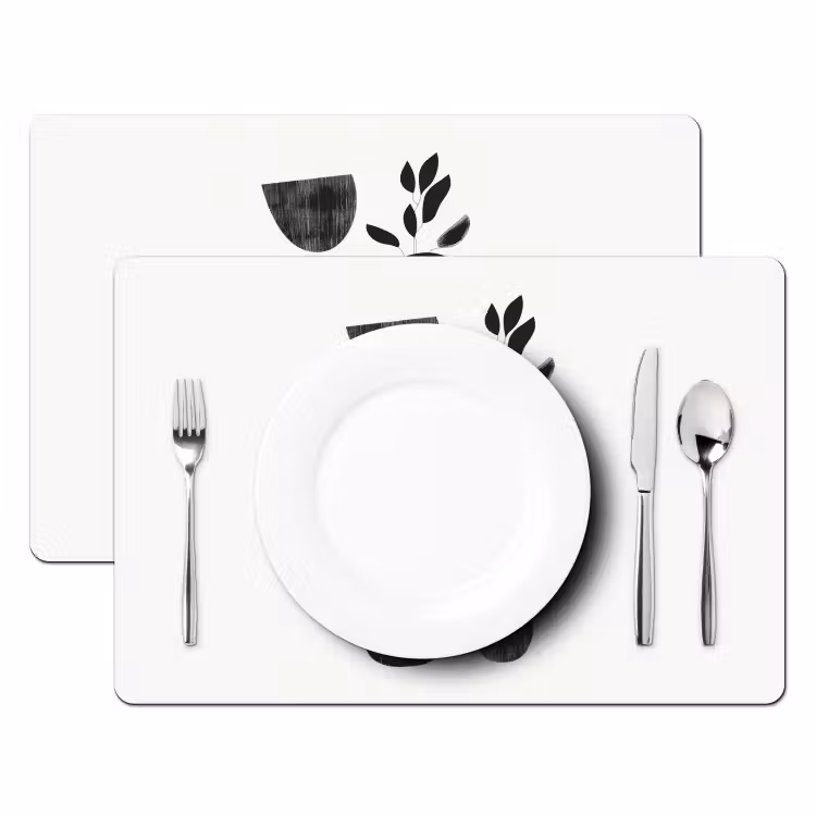 Set de table - Japandi - Noir - Abstrait — 2