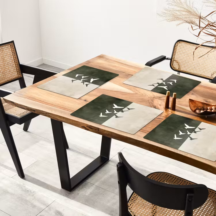 Set de table - Japandi - Oiseau - Vert — 3