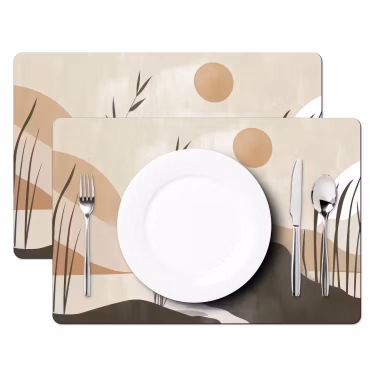 Set de table - Japandi - Paysage - Beige — 2