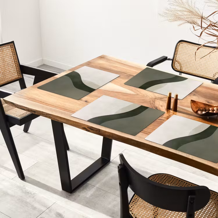 Set de table - Japandi - Vert - Abstrait - Moderne — 3