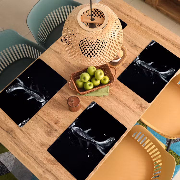 Set de table - Koi - Poisson - Eau - Noir — 4