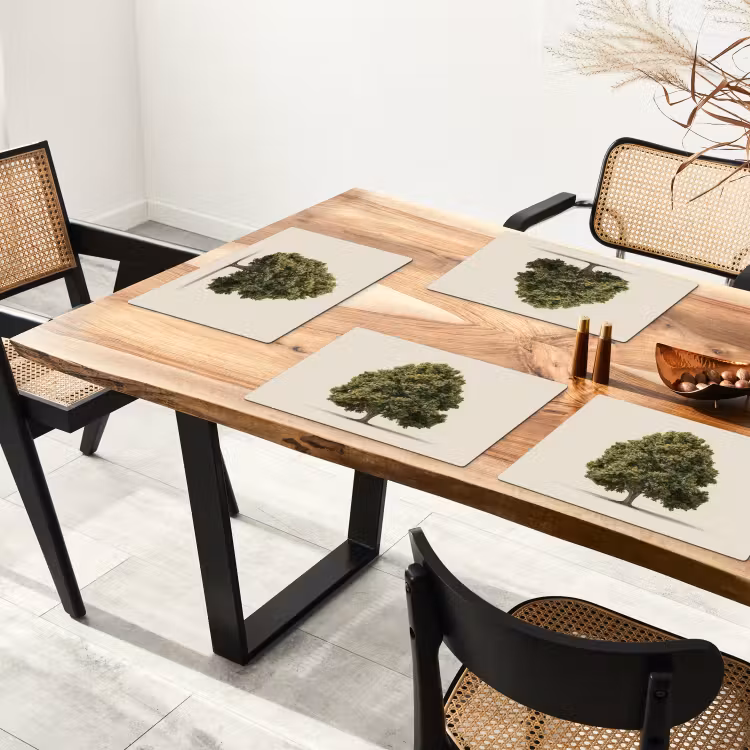 Set de table - Chêne - Vert - Fond clair — 3