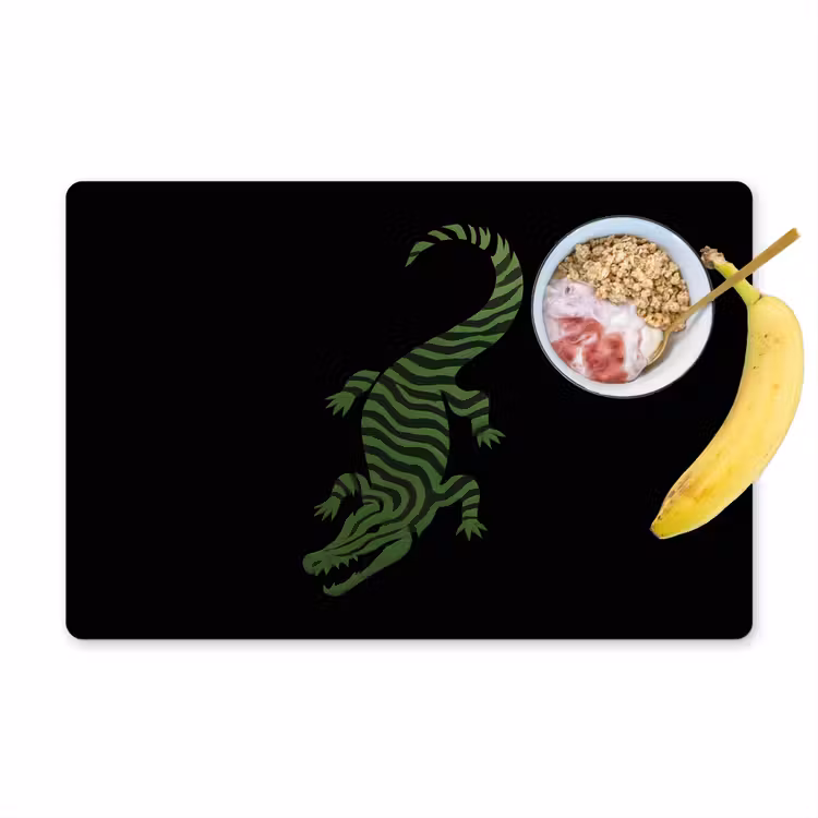 Set de table - Crocodile - Vert - Tigre - Rayures — 1