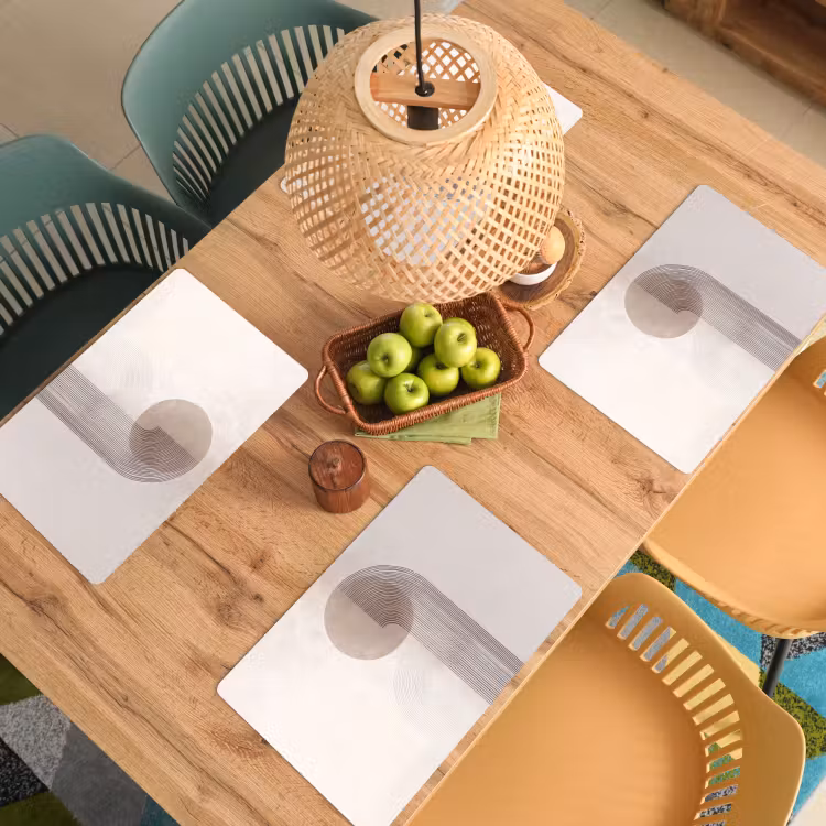 Set de table - Minimaliste - Cercle - Gris clair — 4