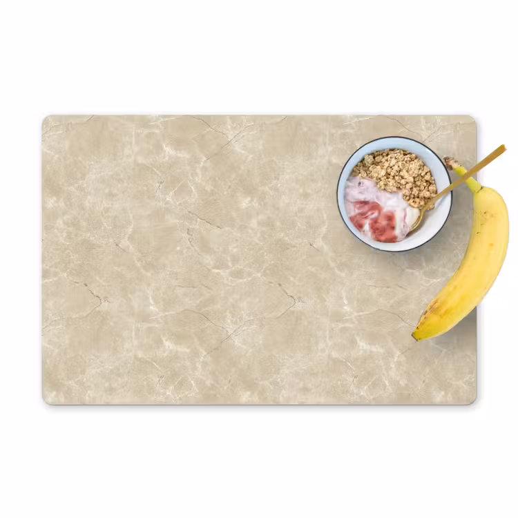 Set de table - Beige clair - Marbre - Veines de diffusion — 1
