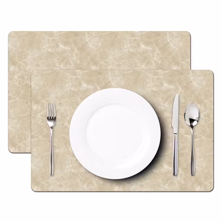 Set de table - Beige clair - Marbre - Veines de diffusion — 2