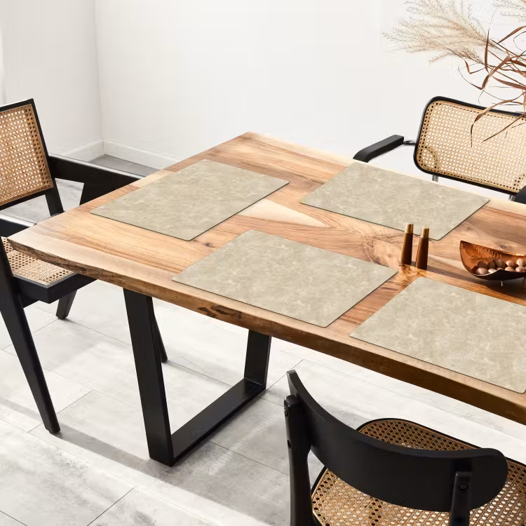 Set de table - Beige clair - Marbre - Veines de diffusion — 3