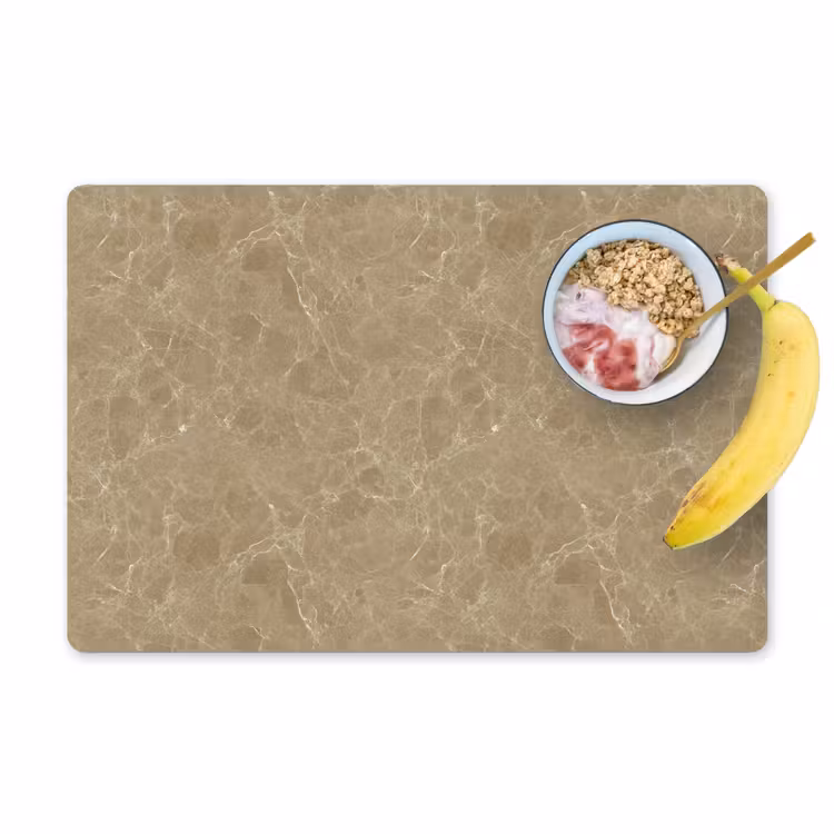 Set de table - Beige - Marbre - Veines blanches — 1