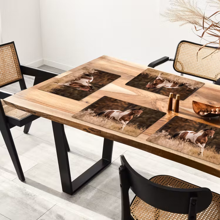 Set de table - Cheval - Marron - Herbe — 3