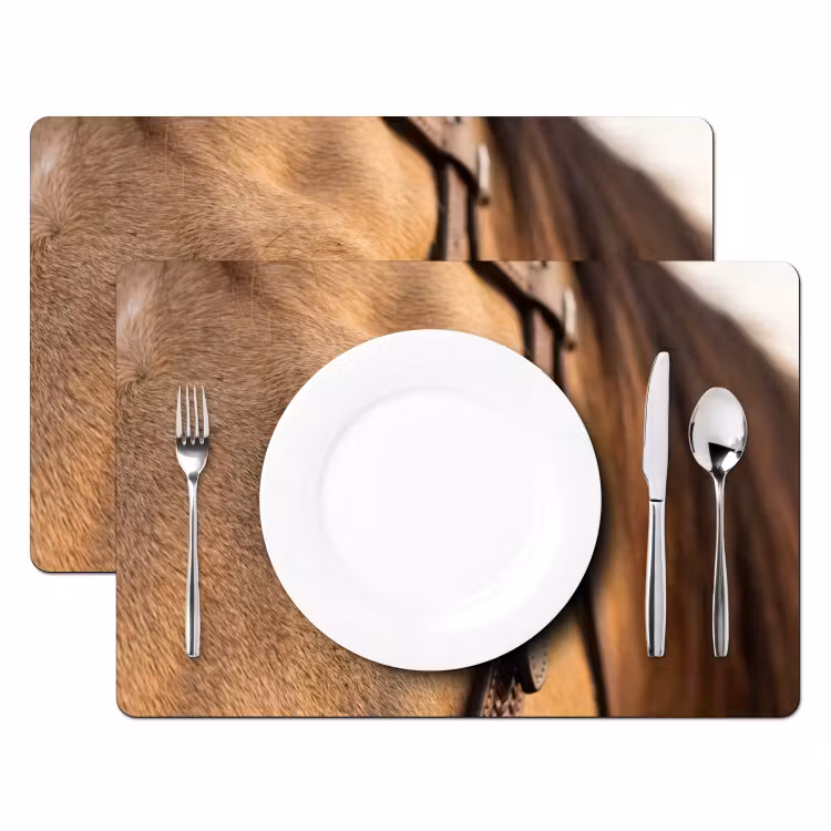 Set de table - Cheval - Oeil - Marron — 2