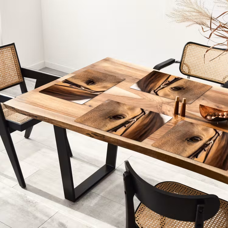 Set de table - Cheval - Oeil - Marron — 3