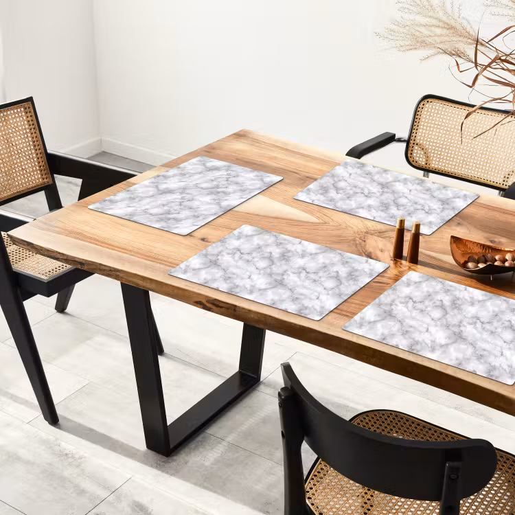 Set de table - Gris - Marbre - Classique - Veines — 3