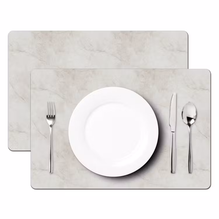 Set de table - Gris - Marbre - Veines — 2