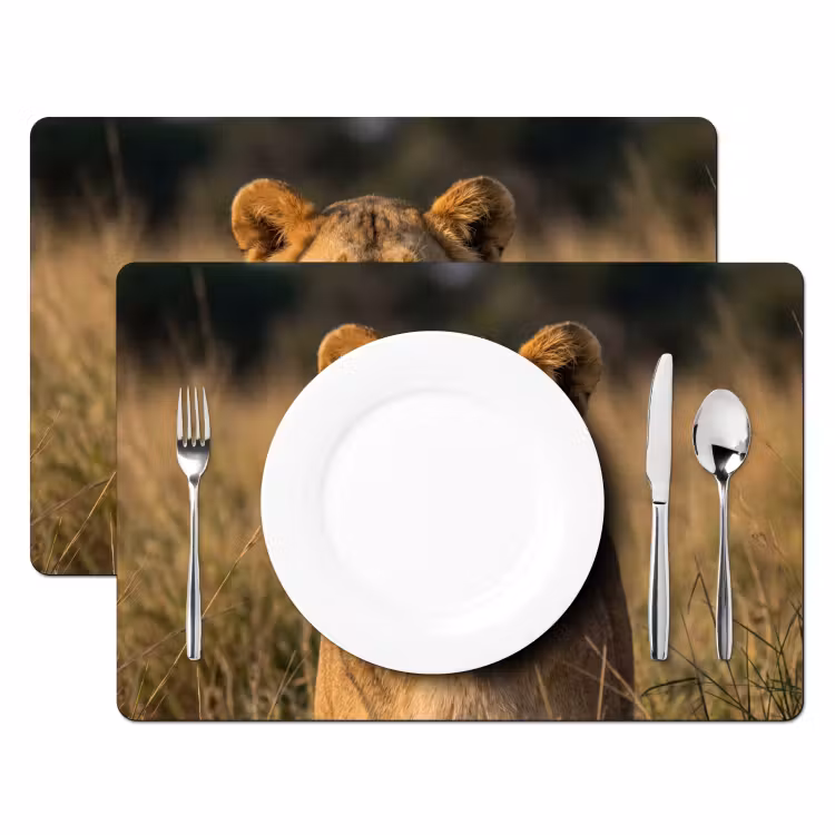 Set de table - Lionne - Herbe - Jaune — 2