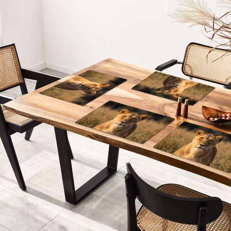 Set de table - Lionne - Herbe - Jaune — 3