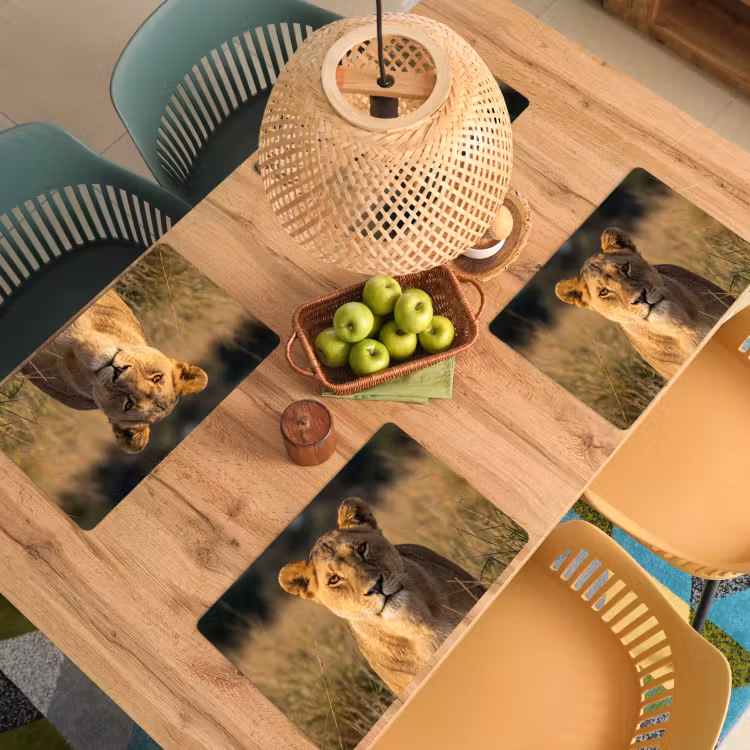 Set de table - Lionne - Herbe - Jaune — 4
