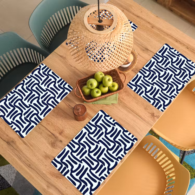 Set de table - Abstrait - Moderne - Bleu — 4