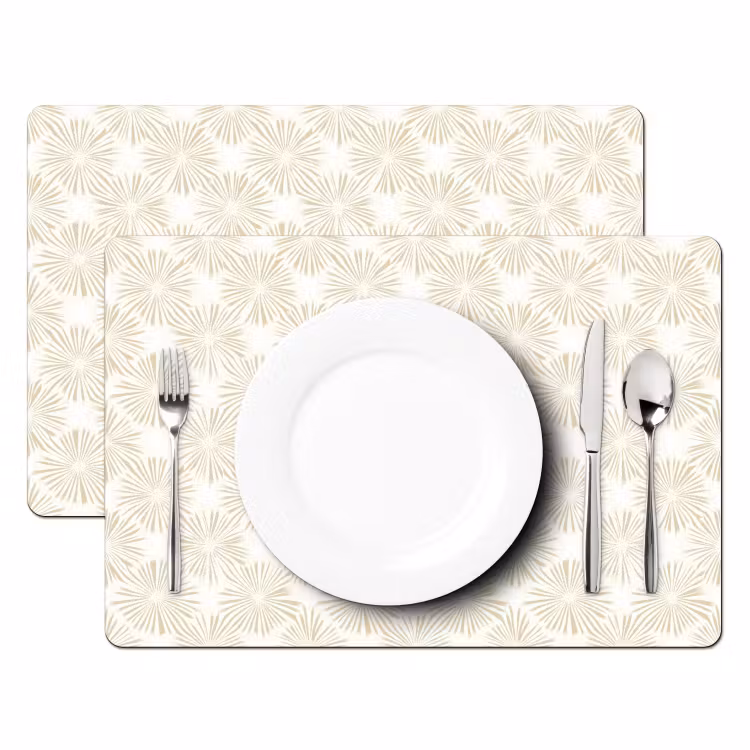 Set de table - Abstrait - Motif - Beige — 2