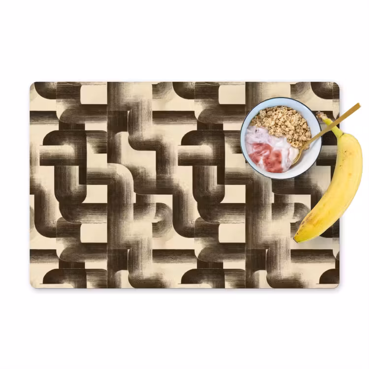 Set de table - Abstrait - Rétro - Noir — 1