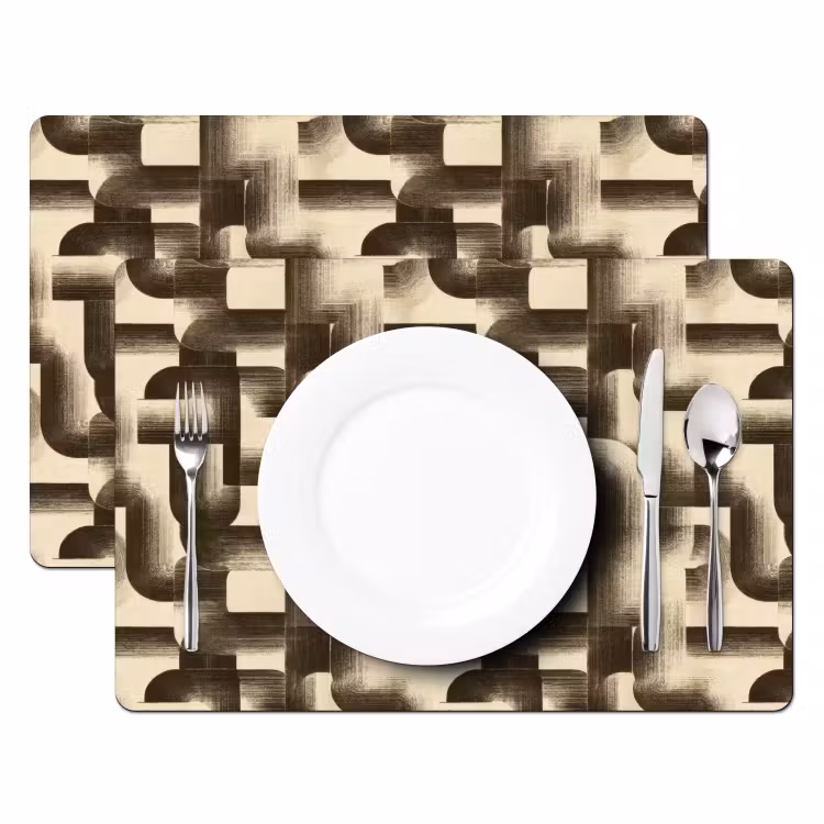 Set de table - Abstrait - Rétro - Noir — 2