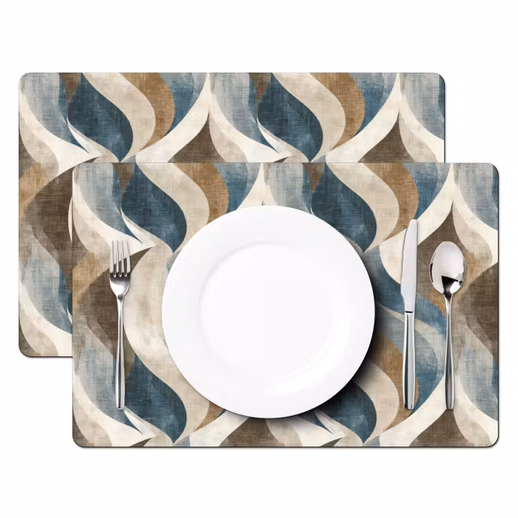 Set de table - Abstrait - Vagues - Coloré — 2