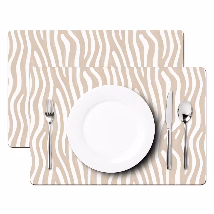 Set de table - Abstrait - Zèbre - Beige — 2