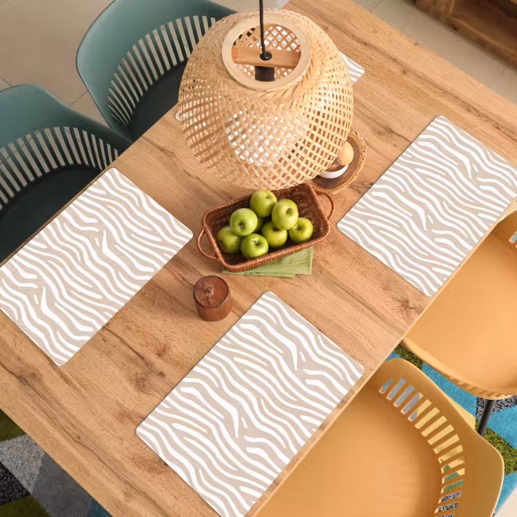 Set de table - Abstrait - Zèbre - Beige — 4