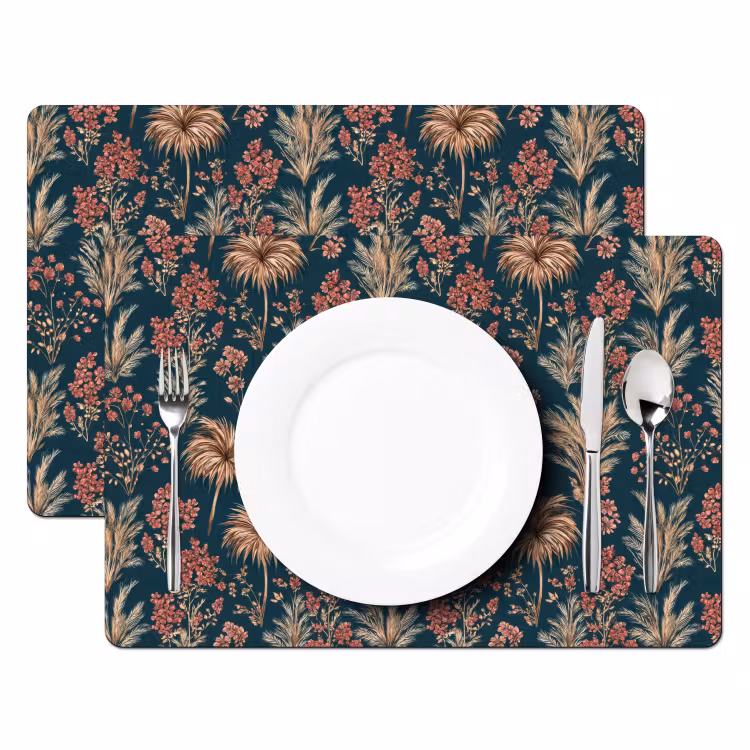 Set de table - Botanique - Motif - Bleu — 2