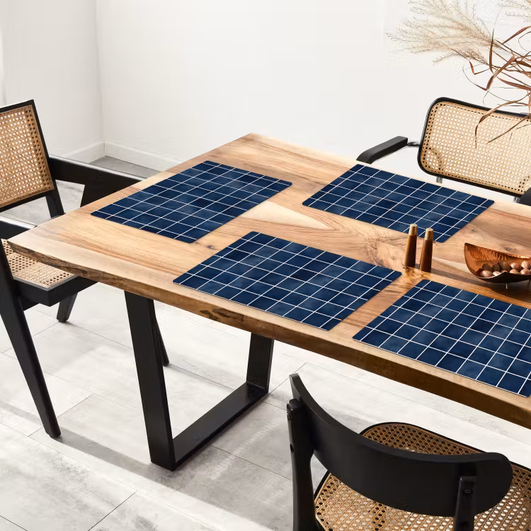 Set de table - Carrelage - Moderne - Bleu — 3