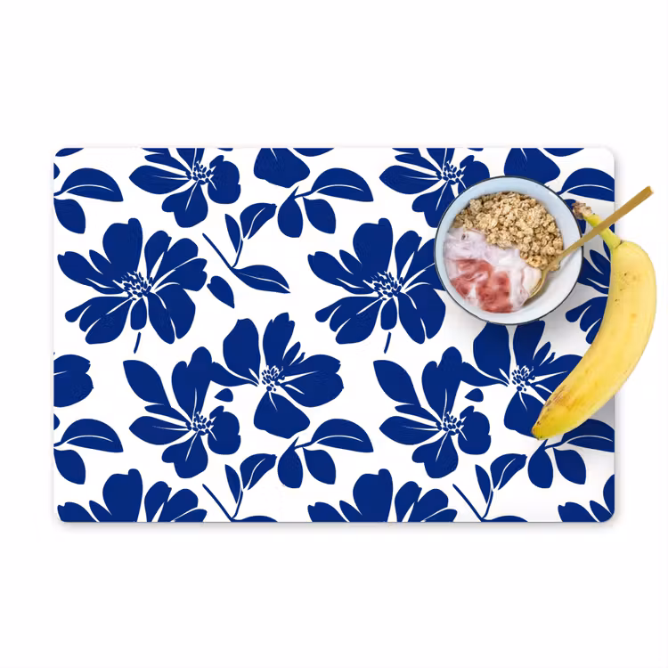 Set de table - Floral - Moderne - Bleu — 1