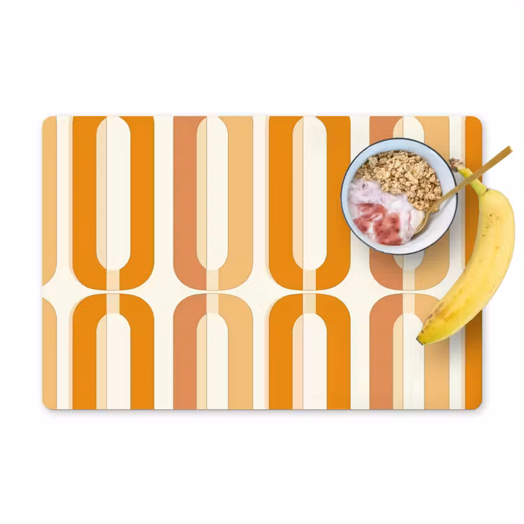 Set de table - Forme en U - Rétro - Orange — 1
