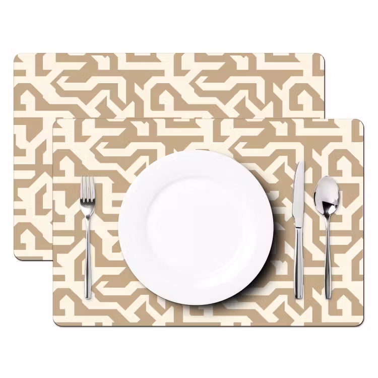 Set de table - Moderne - Abstrait - Beige — 2