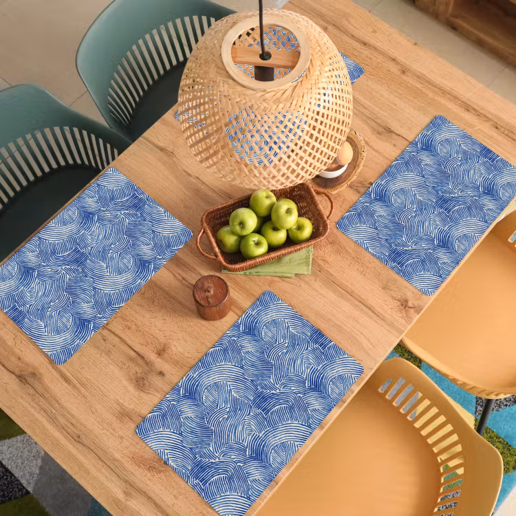 Set de table - Moderne - Abstrait - Bleu — 4