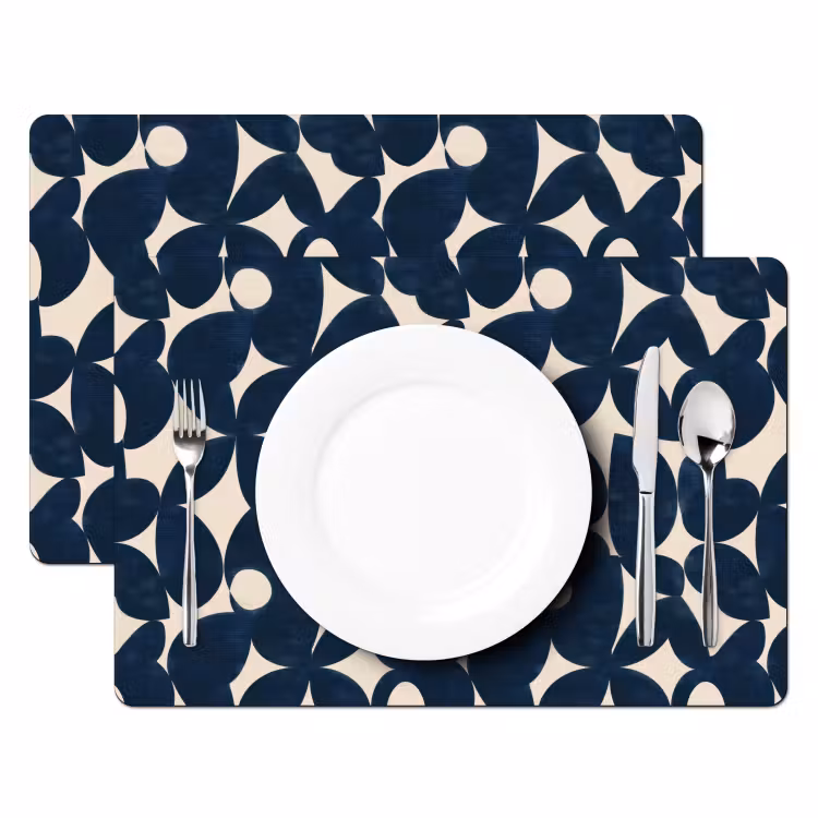 Set de table - Moderne - Géométrique - Bleu — 2