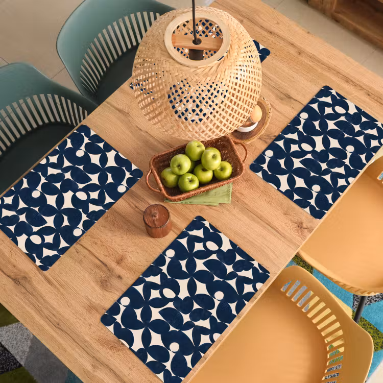 Set de table - Moderne - Géométrique - Bleu — 4