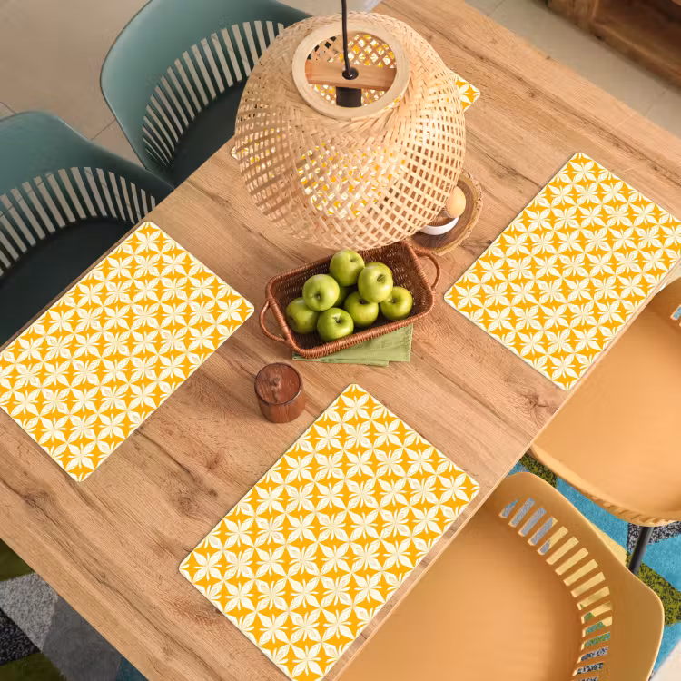 Set de table - Motif - Rétro - Jaune — 4