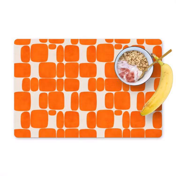 Set de table - Motif - Rétro - Orange — 1