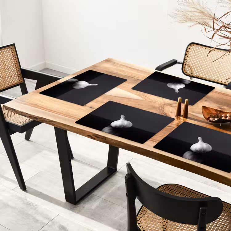 Set de table - Ail - Noir - Blanc — 3