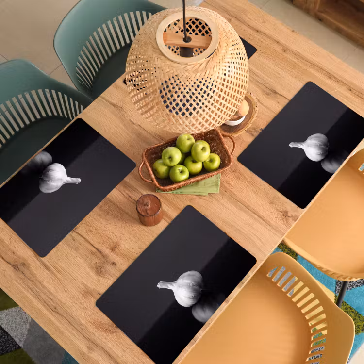 Set de table - Ail - Noir - Blanc — 4