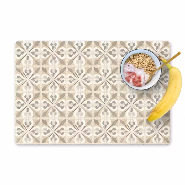 Set de table - Carrelage - Motif - Beige — 1